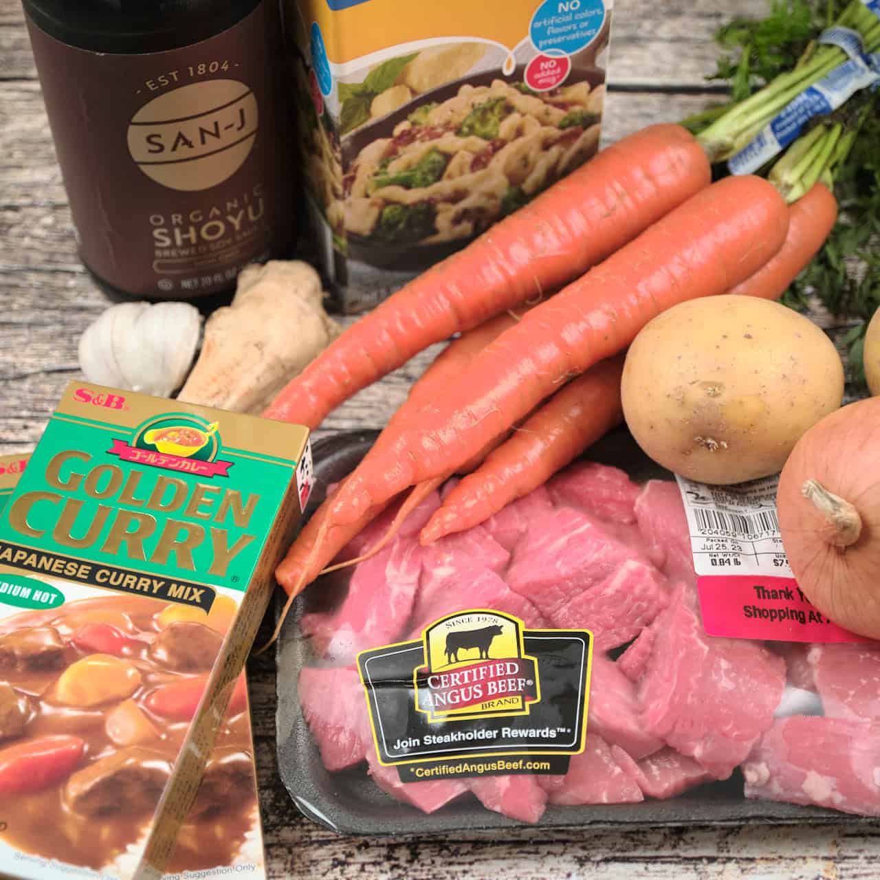 Instant Pot Japanese Curry Ingredients