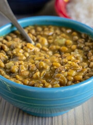 A bowl of lentil curry