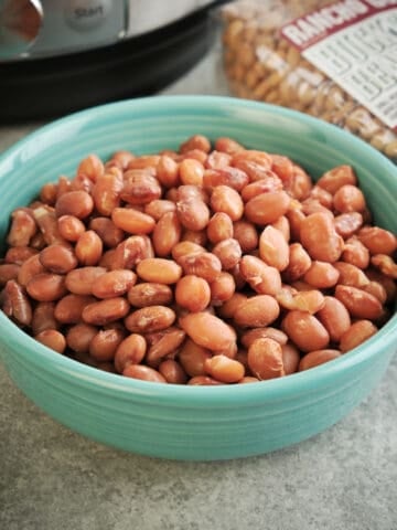 A bowl of Instant Pot Buckeye Beans