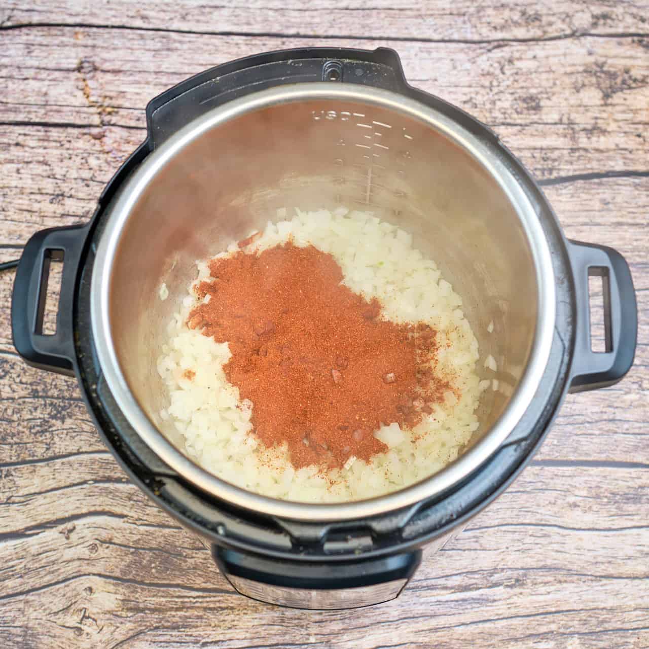 Sautéing onions and spices in an Instant Pot