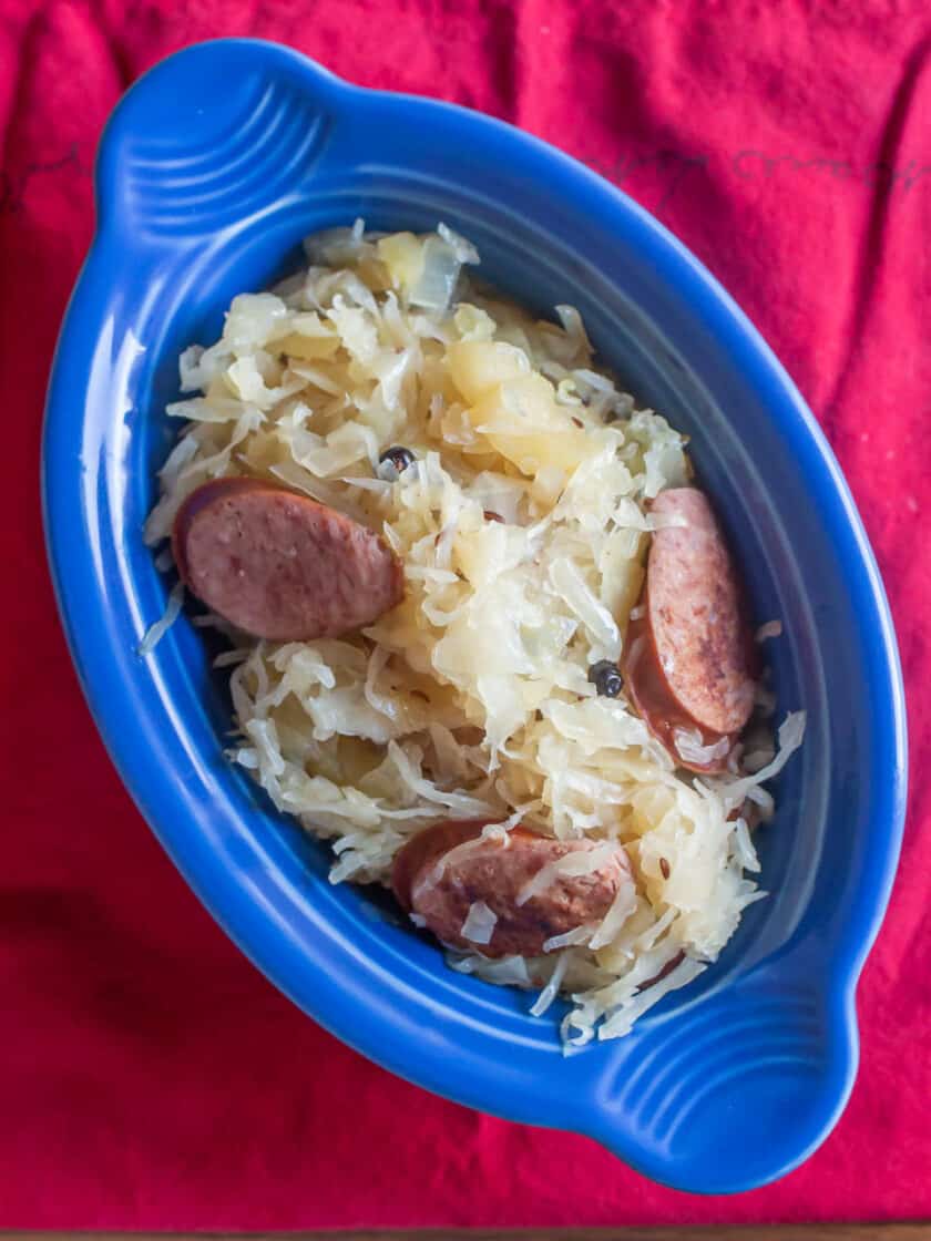 Instant Pot Sauerkraut and Sausage DadCooksDinner