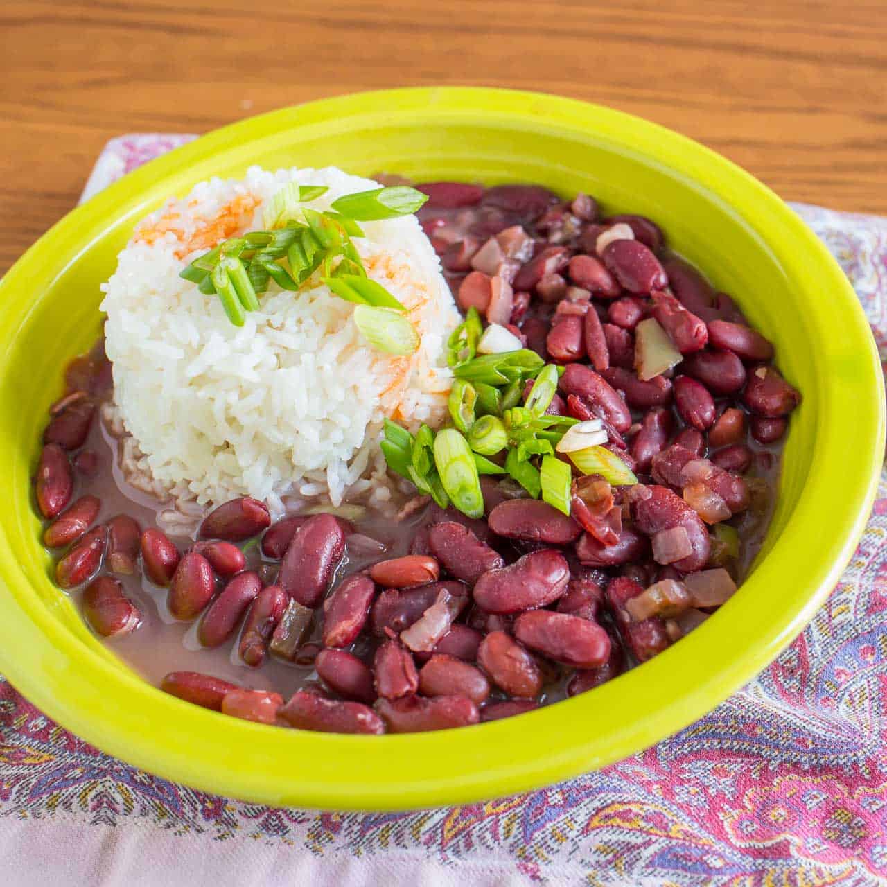 A bowl of Instant Pot Pot Red Beans and Rice