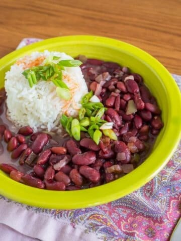 A bowl of Instant Pot Pot Red Beans and Rice