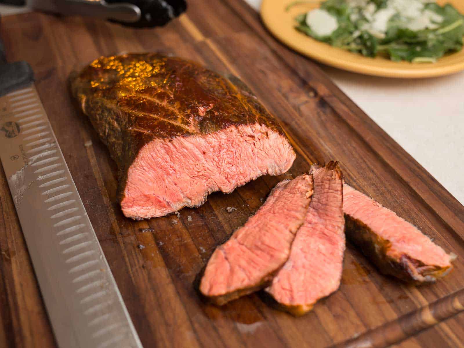 Slicing Sous Vide Flat Iron Steak