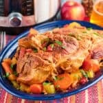 Cooked pork shoulder on a platter