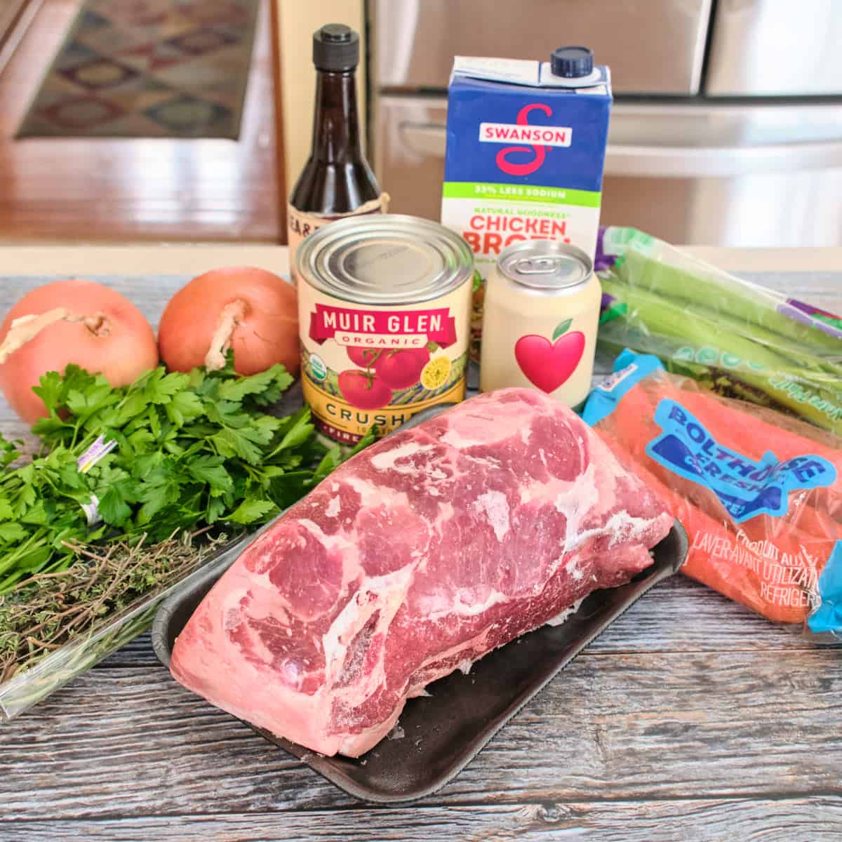 Ingredients for frozen pork shoulder