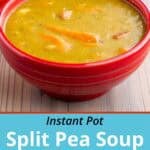A bowl of split pea soup