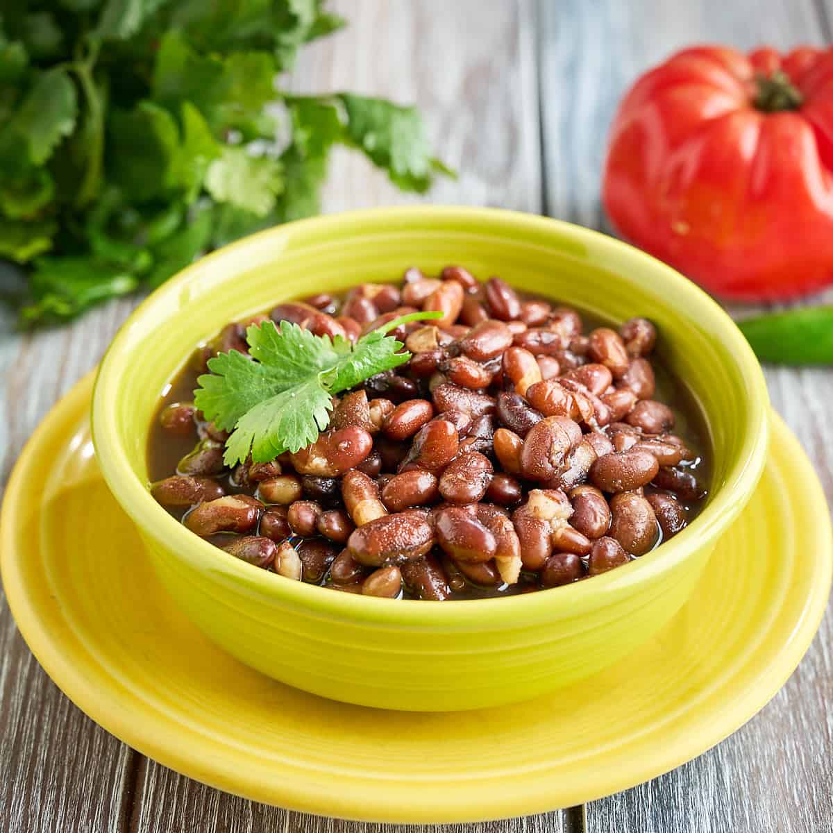 A bowl of Instant Pot Moro Beans