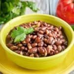 A bowl of Instant Pot Moro Beans
