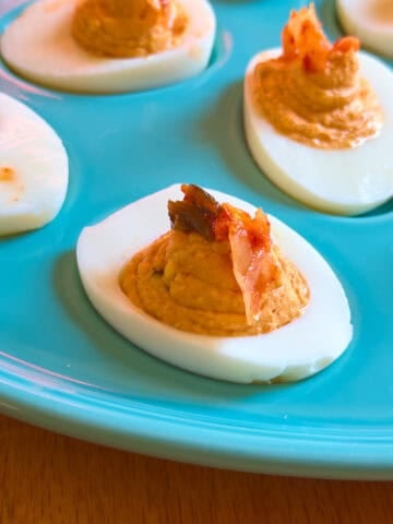 Kimchi Deviled Eggs