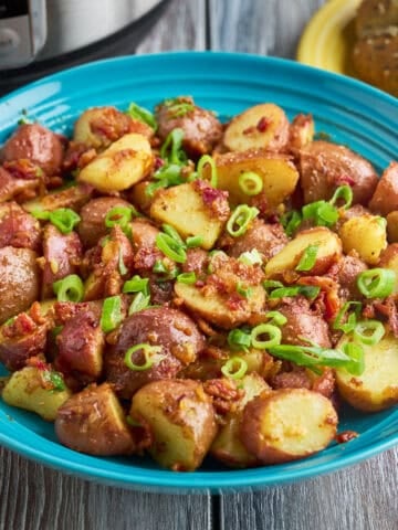 A bowl of Instant Pot German Potato Salad
