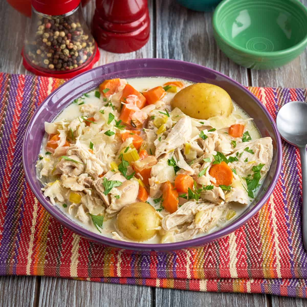 A bowl of Instant Pot Waterzooi