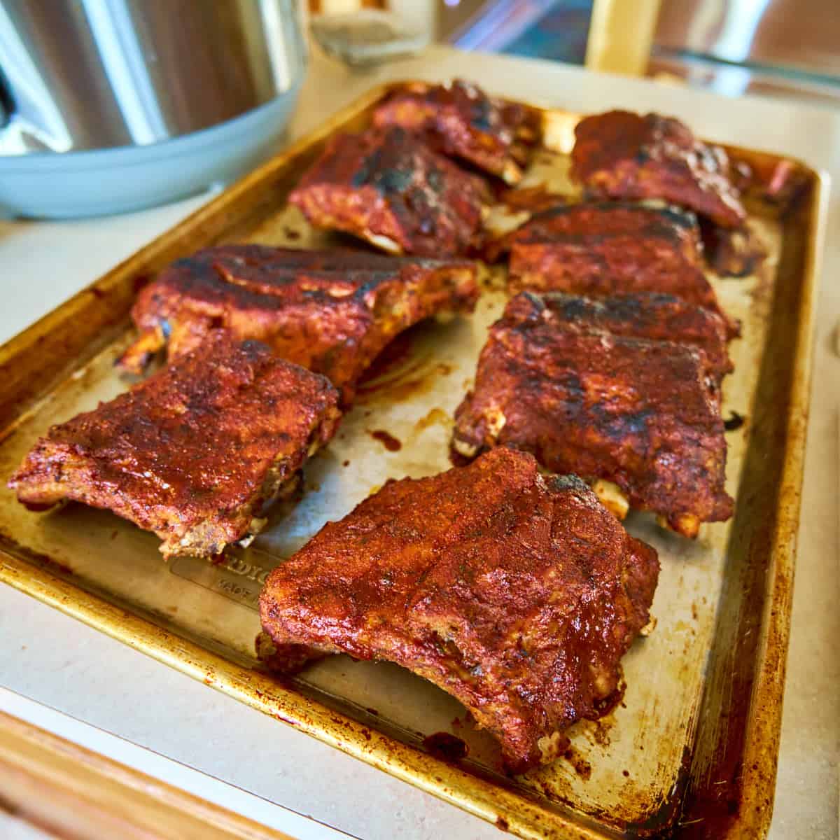 Ribs after broiling