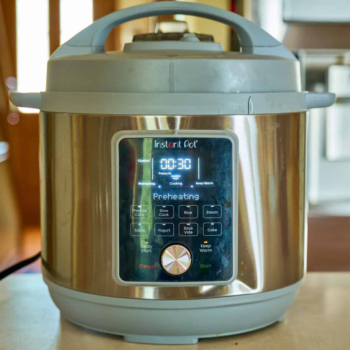 Instant Pot set to pressure cook for 30 minutes