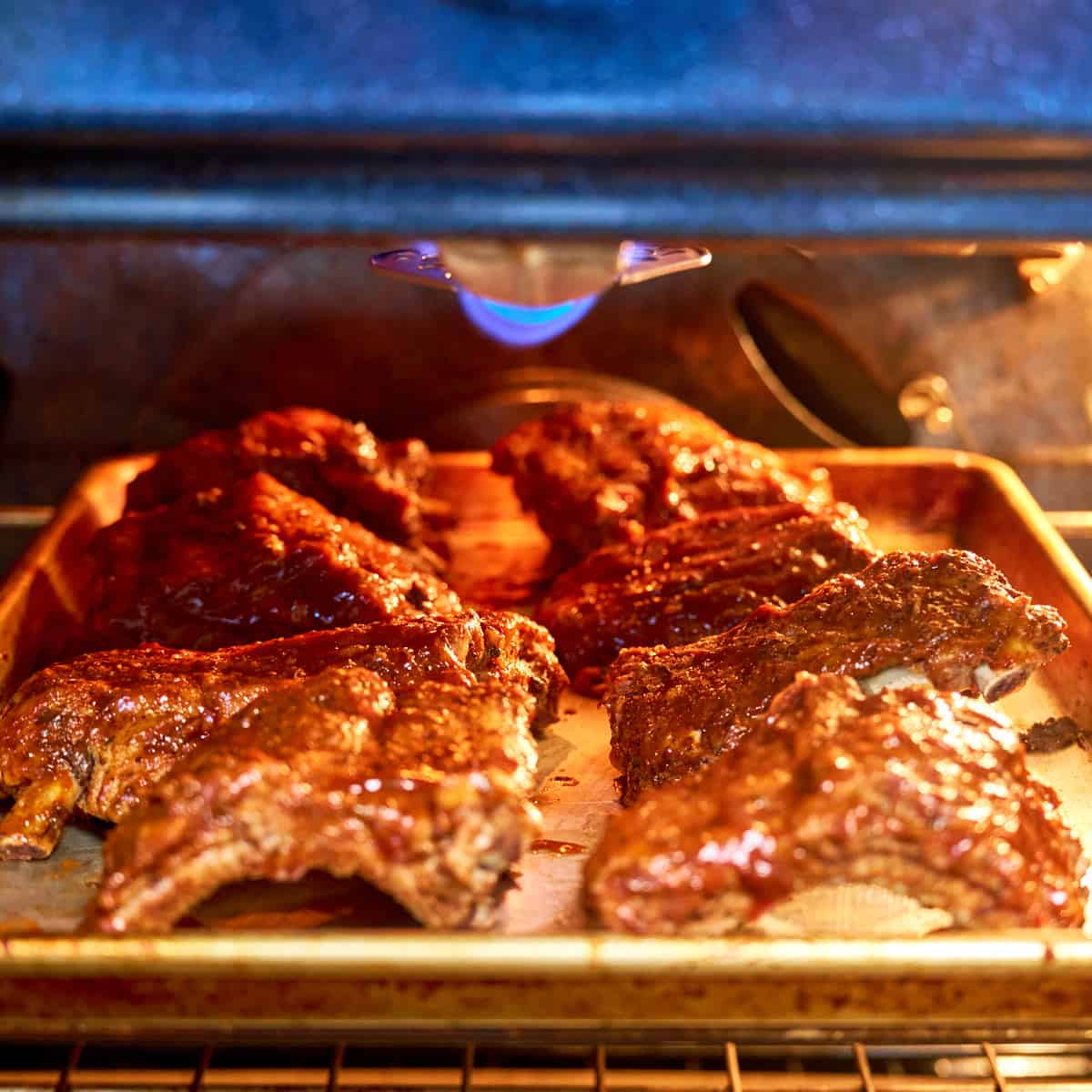 Broiling the ribs