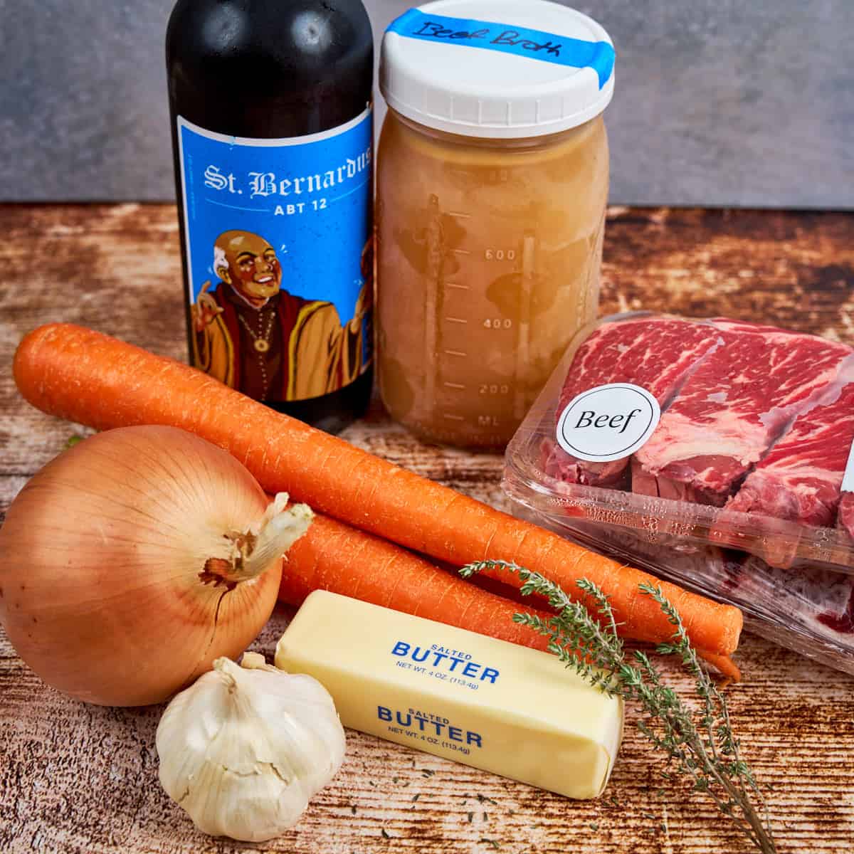 Ingredients for Flemish Beef Stew