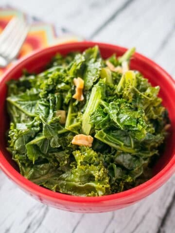 A bowl of Instant Pot Kale