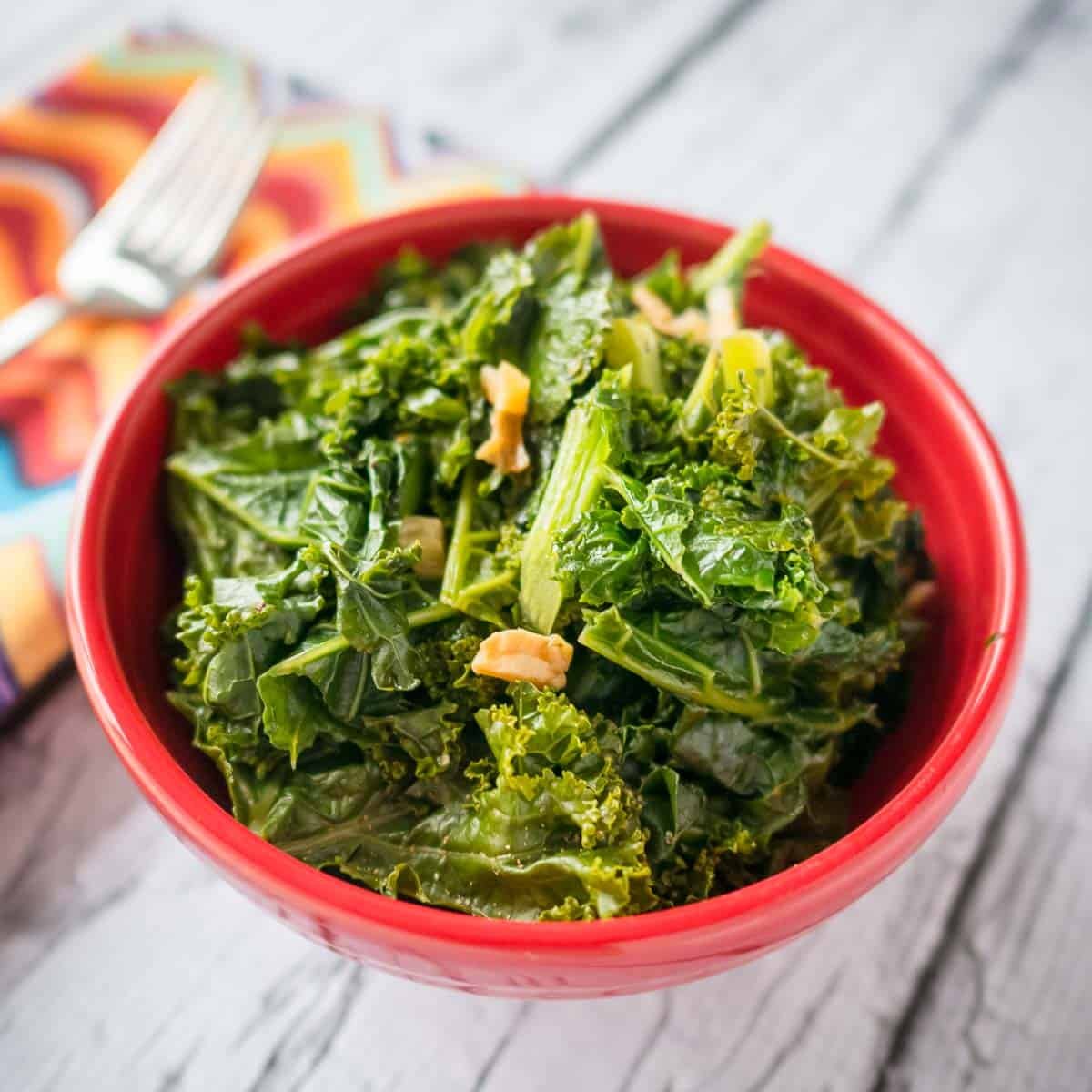 A bowl of Instant Pot Kale
