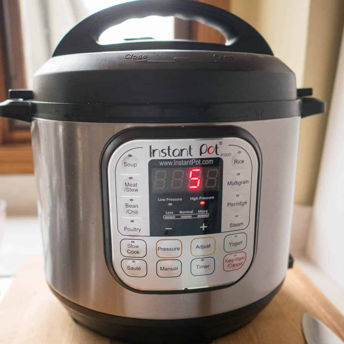 Pressure Cooking for 5 minutes