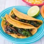 A plate of instant pot kale tacos