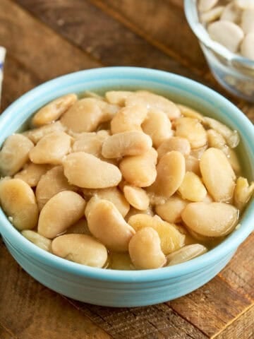 A bowl of Instant Pot Large Lima Beans