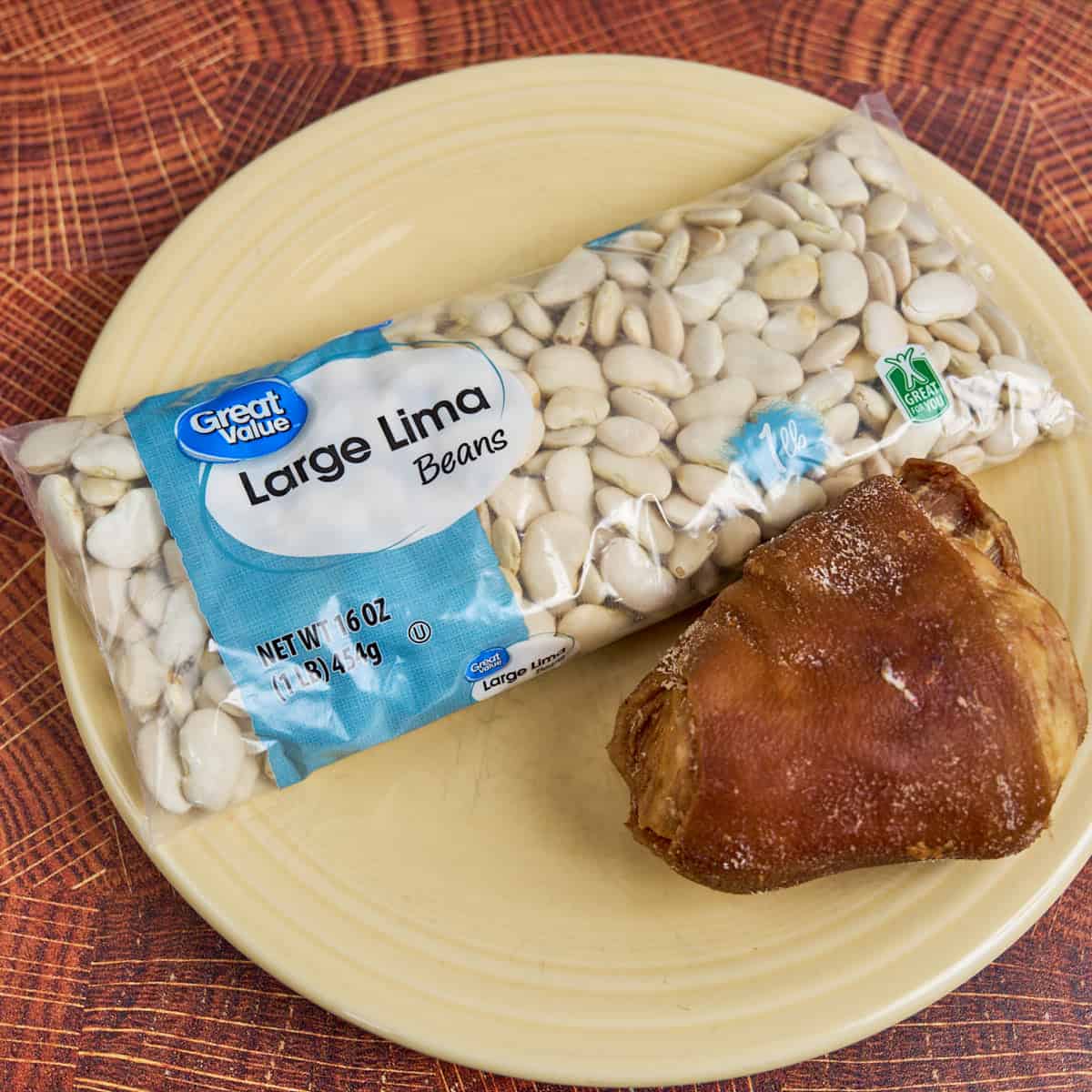 Ingredients for Instant Pot Large Lima Beans