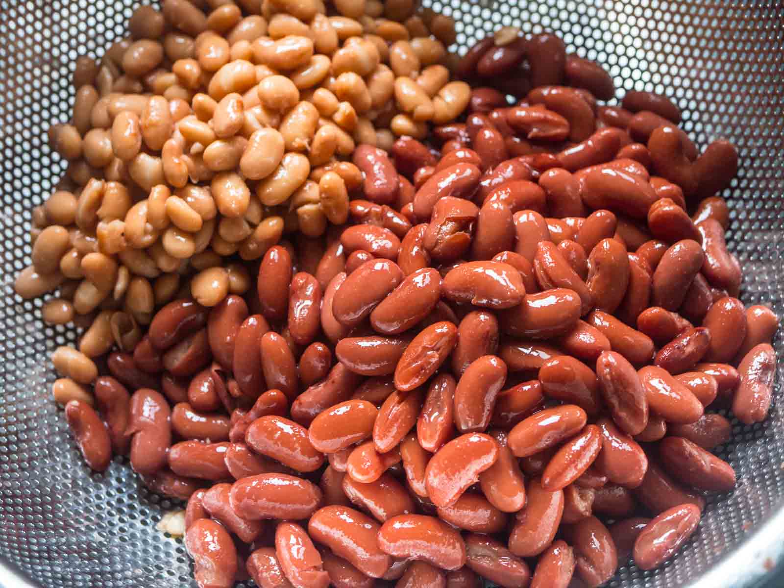 Drained and rinsed canned beans for Instant Pot Quick Chili with Canned Beans