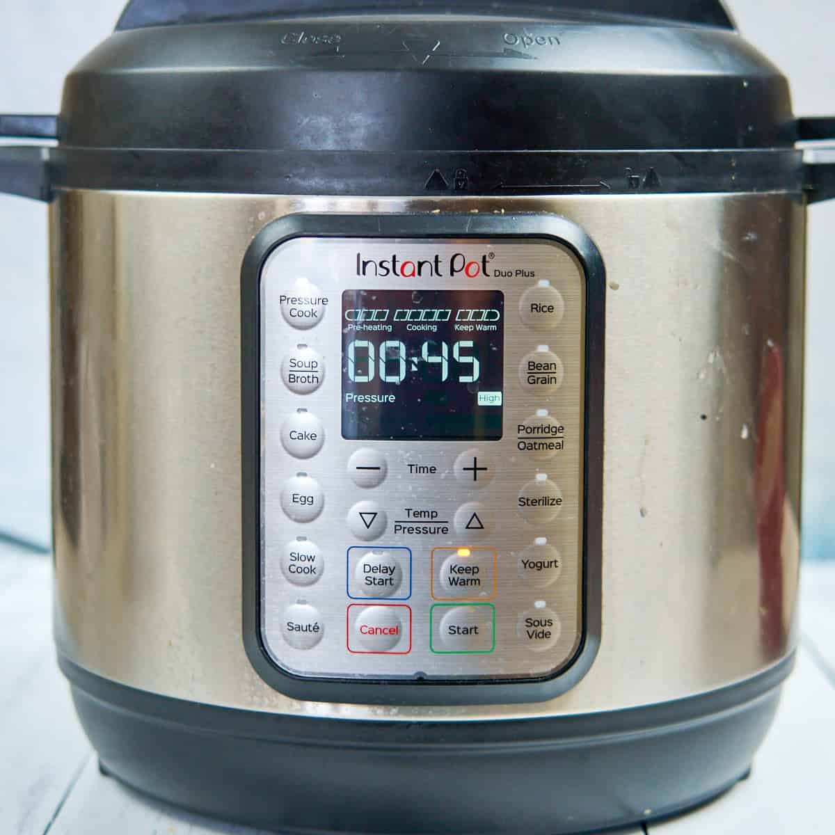 Pressure cook the ribs for 45 minutes with a 15 minute natural release