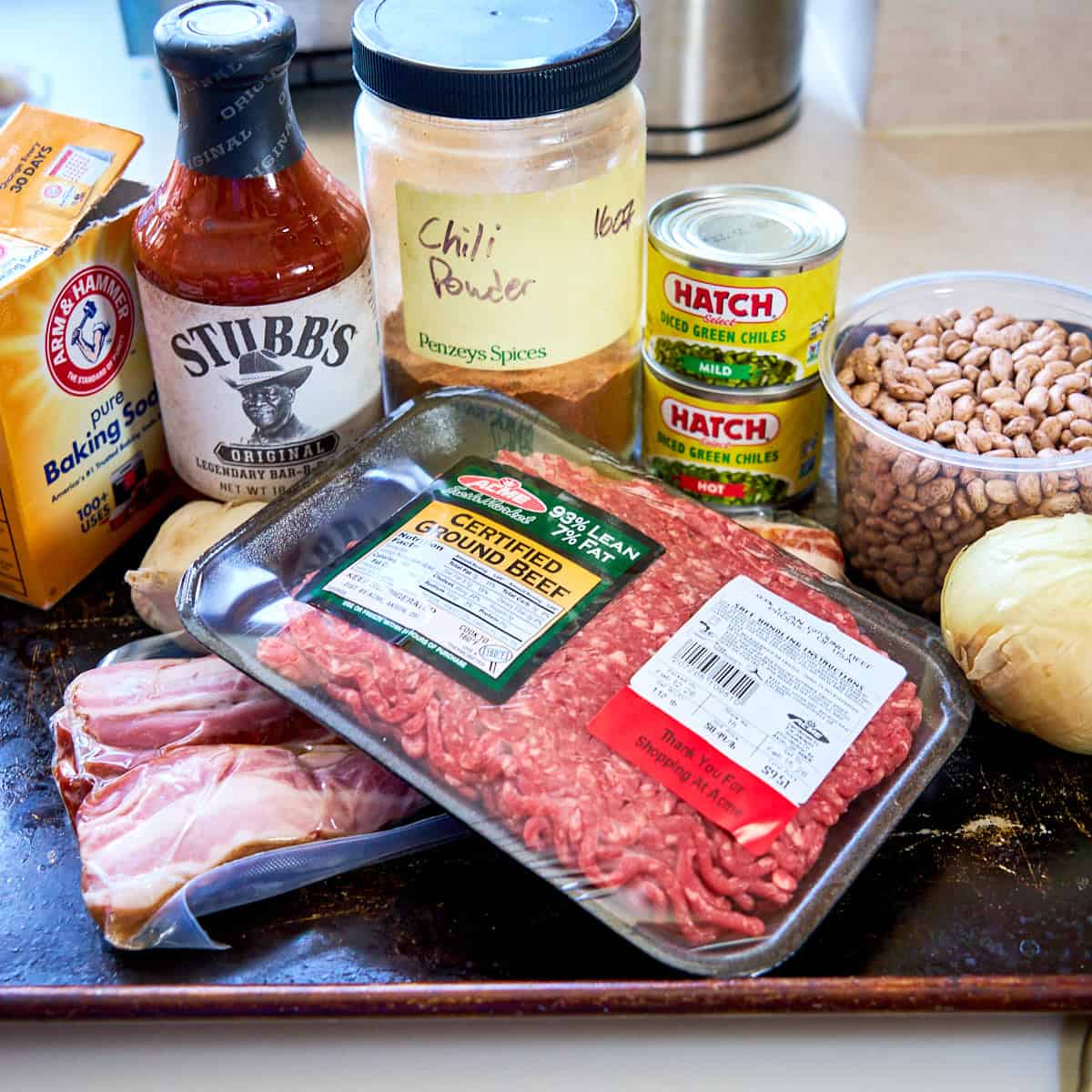 Ingredients for Instant Pot Cowboy Beans