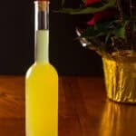 A fancy bottle of sous vide limoncello