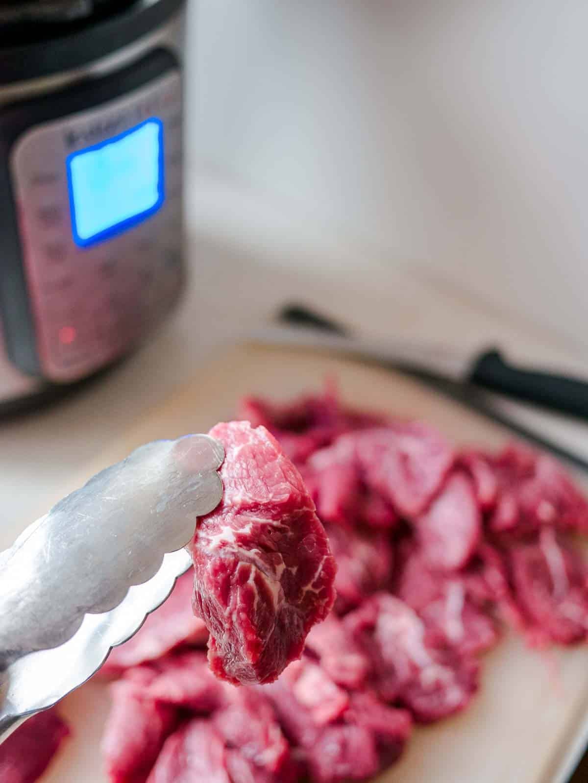 Flat Iron Steak sliced thin