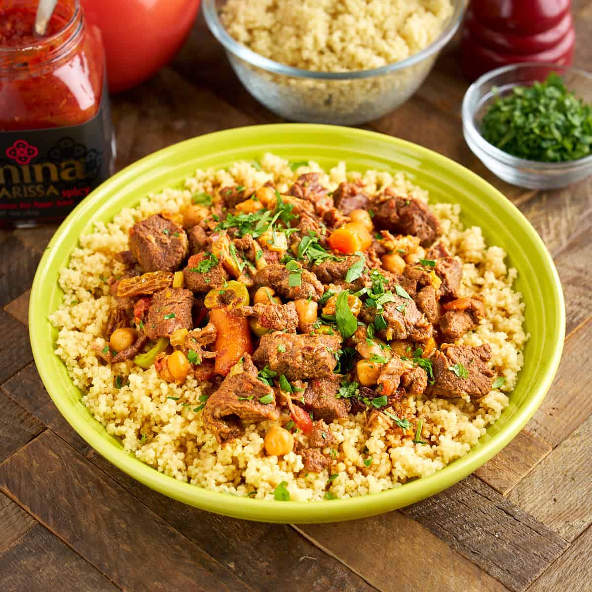 Instant Pot Lamb Tagine on a bed of cousous