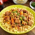 Instant Pot Lamb Tagine on a bed of cousous