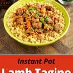 Instant Pot Lamb Tagine on a bed of cousous