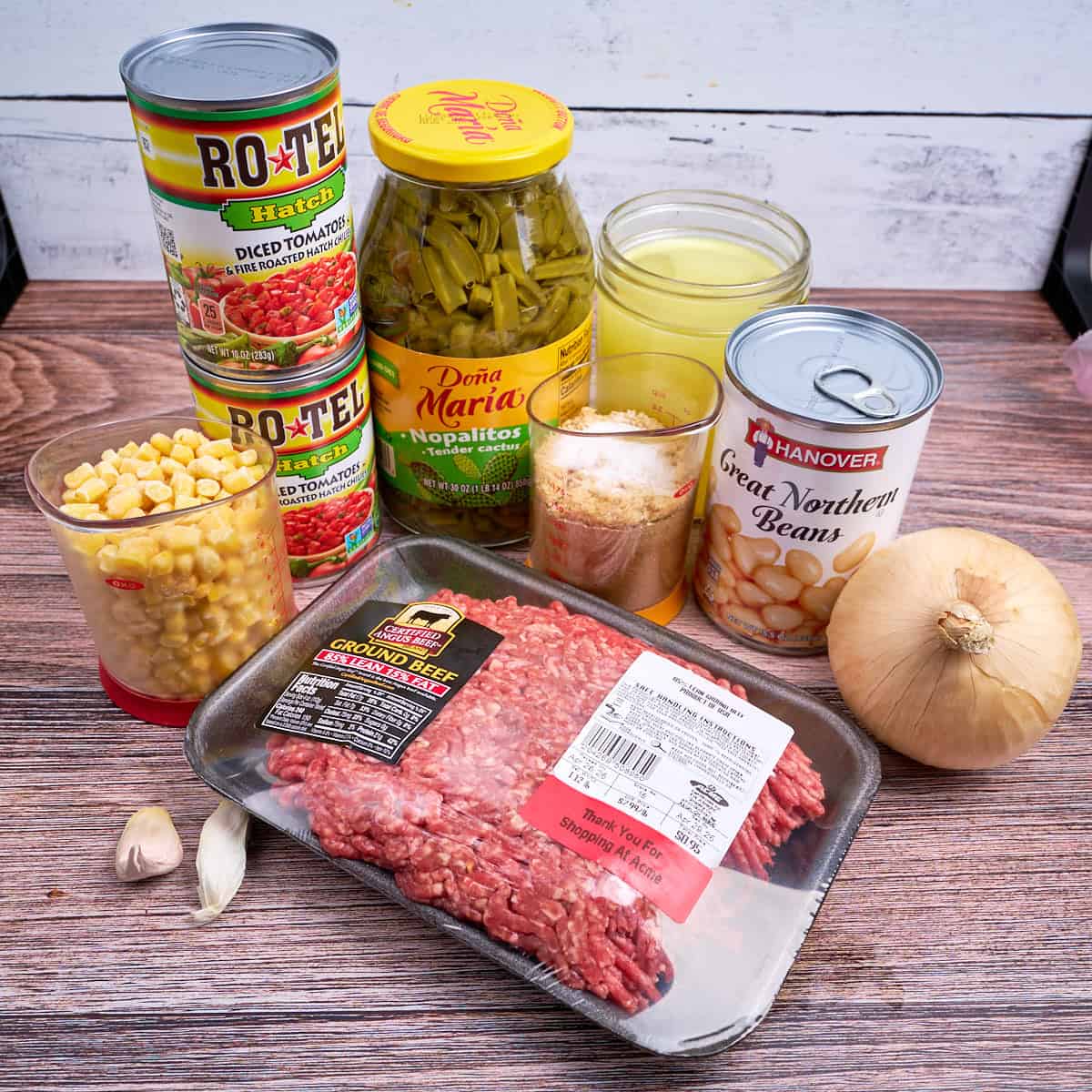 Ingredients for Instant Pot Cactus Chili