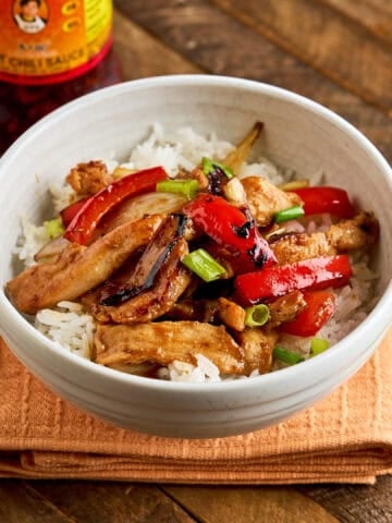 A bowl of Hoisin Chicken Stir Fry
