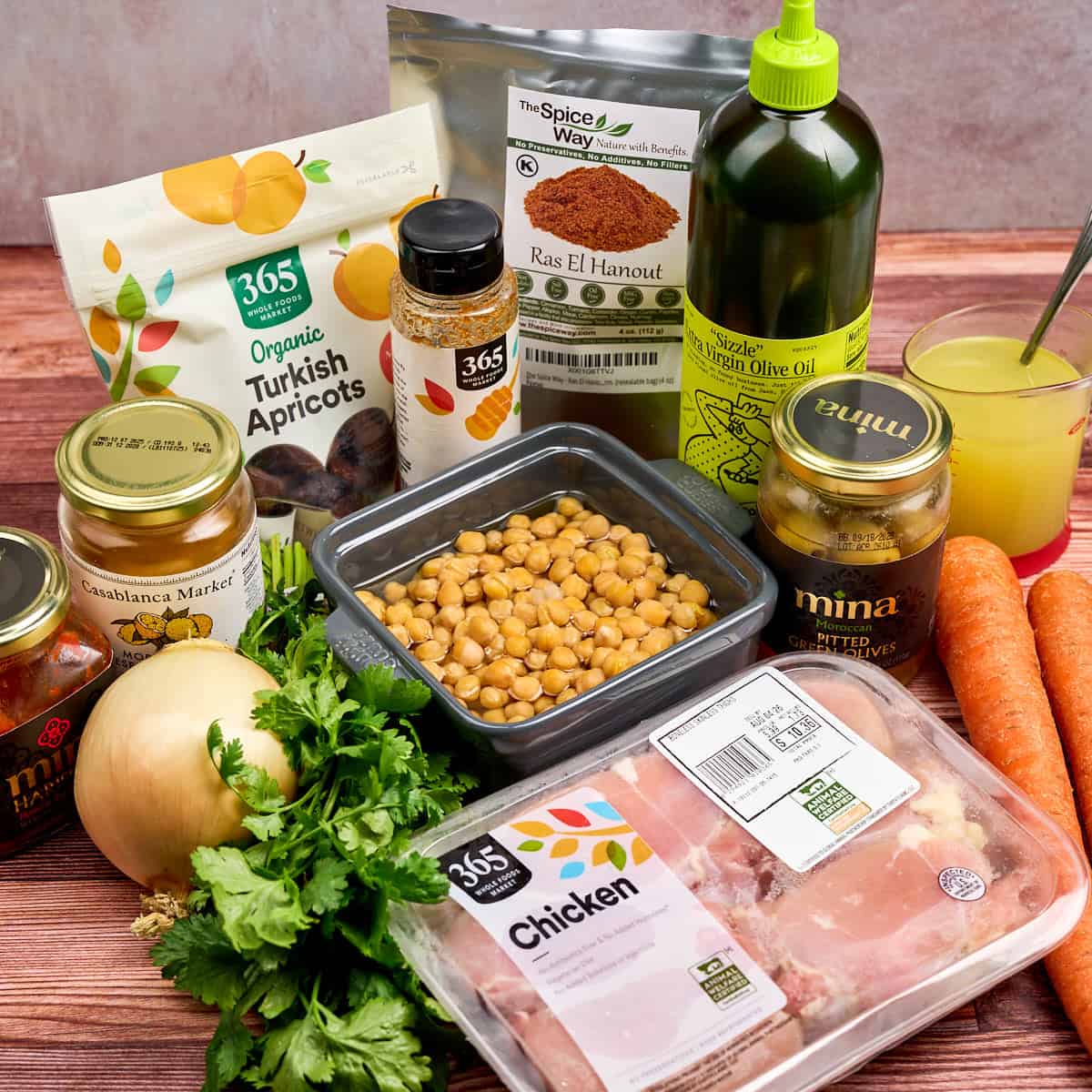 Ingredients for Chicken Tagine