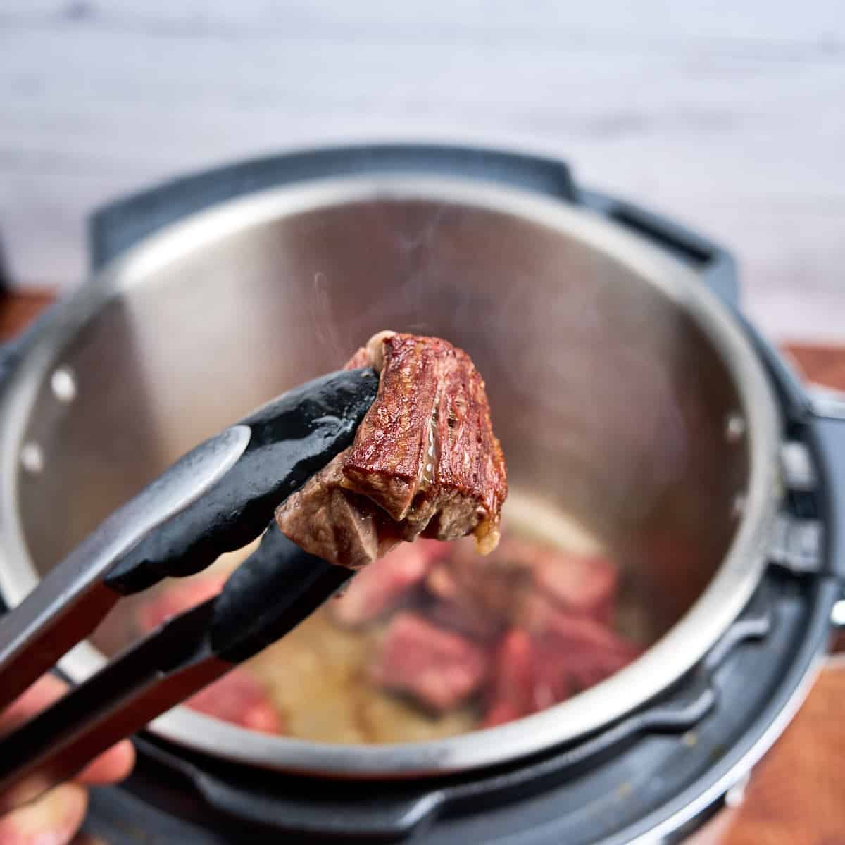 Browned beef cube