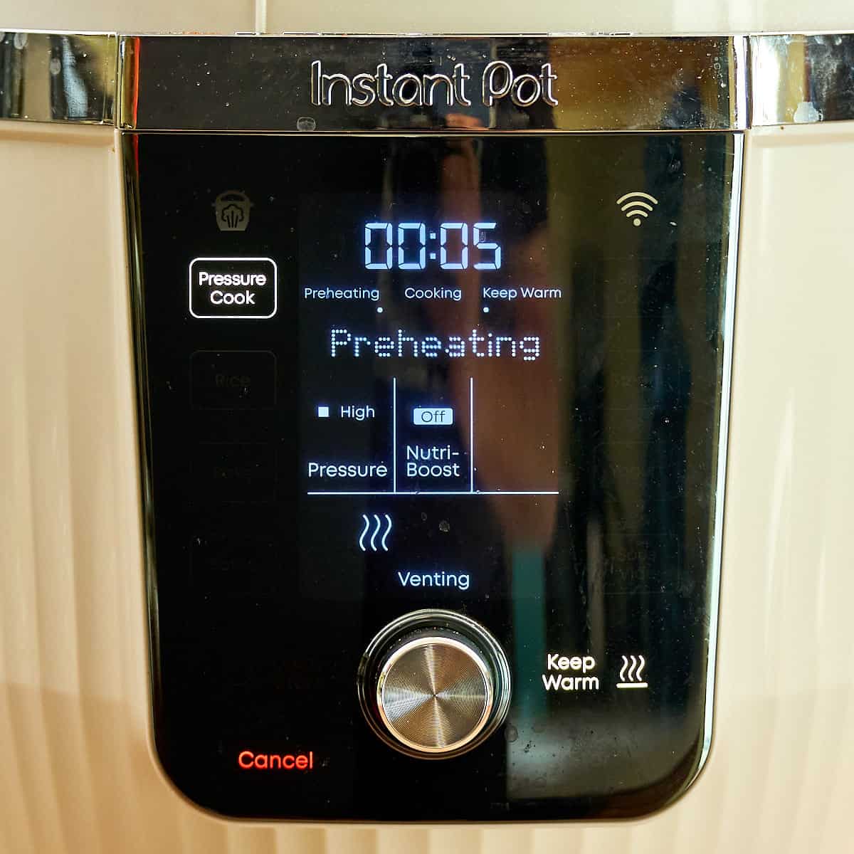 Pressure Cook on high for 5 minutes with a 5 minute Natural Release