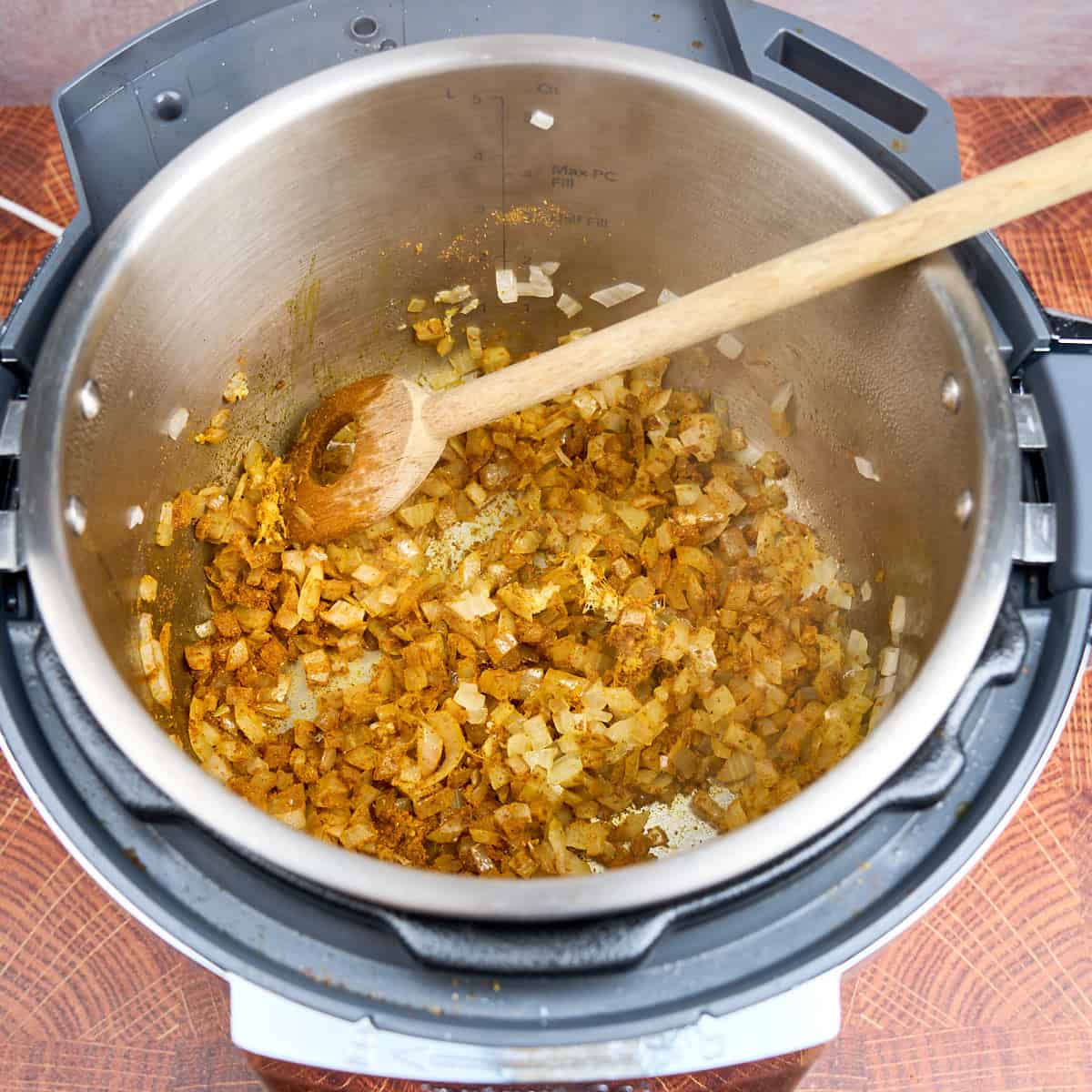 Sautéing aromatics and toasting spices