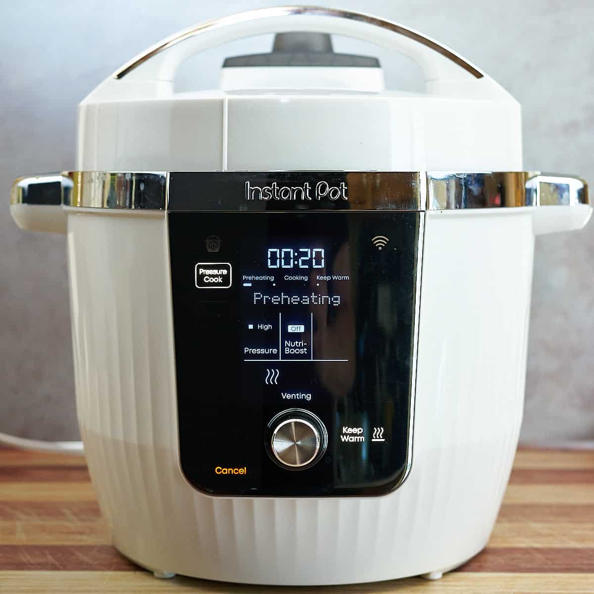 Instant Pot set to 20 minutes on high pressure