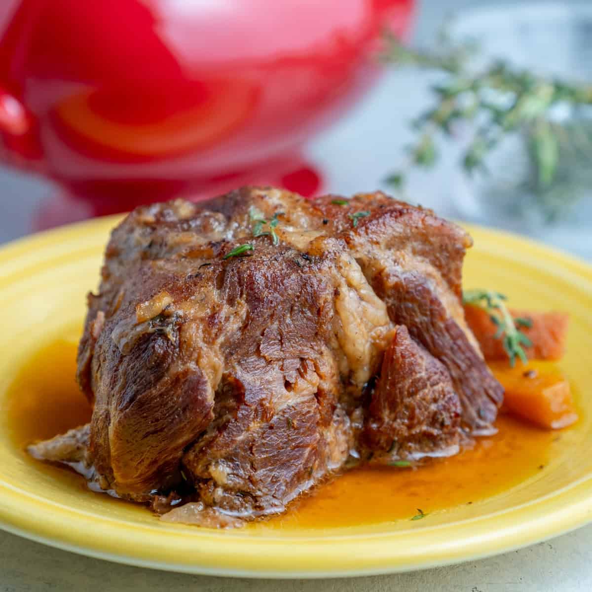 A piece of German mustard pork roast