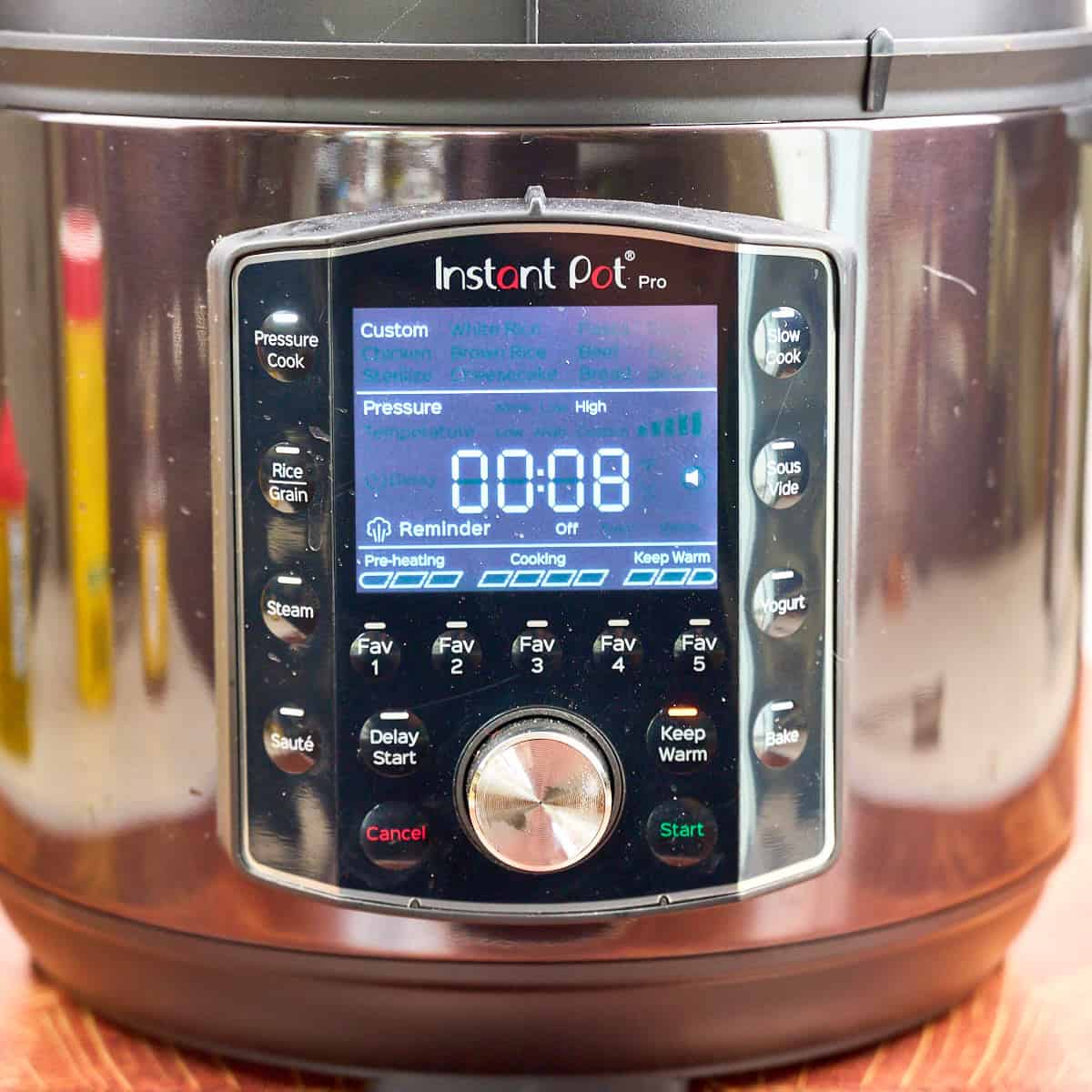 Pressure Cook for 8 Minutes