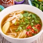 A bowl of chicken pho