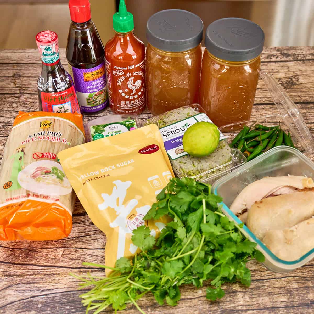 Ingredients for Chicken Pho