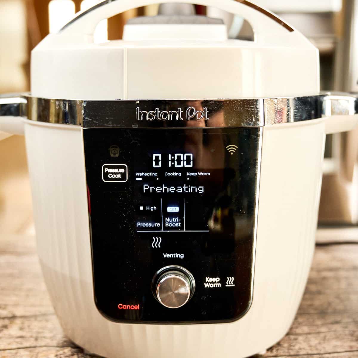 Instant Pot set to 1 hour at high pressure