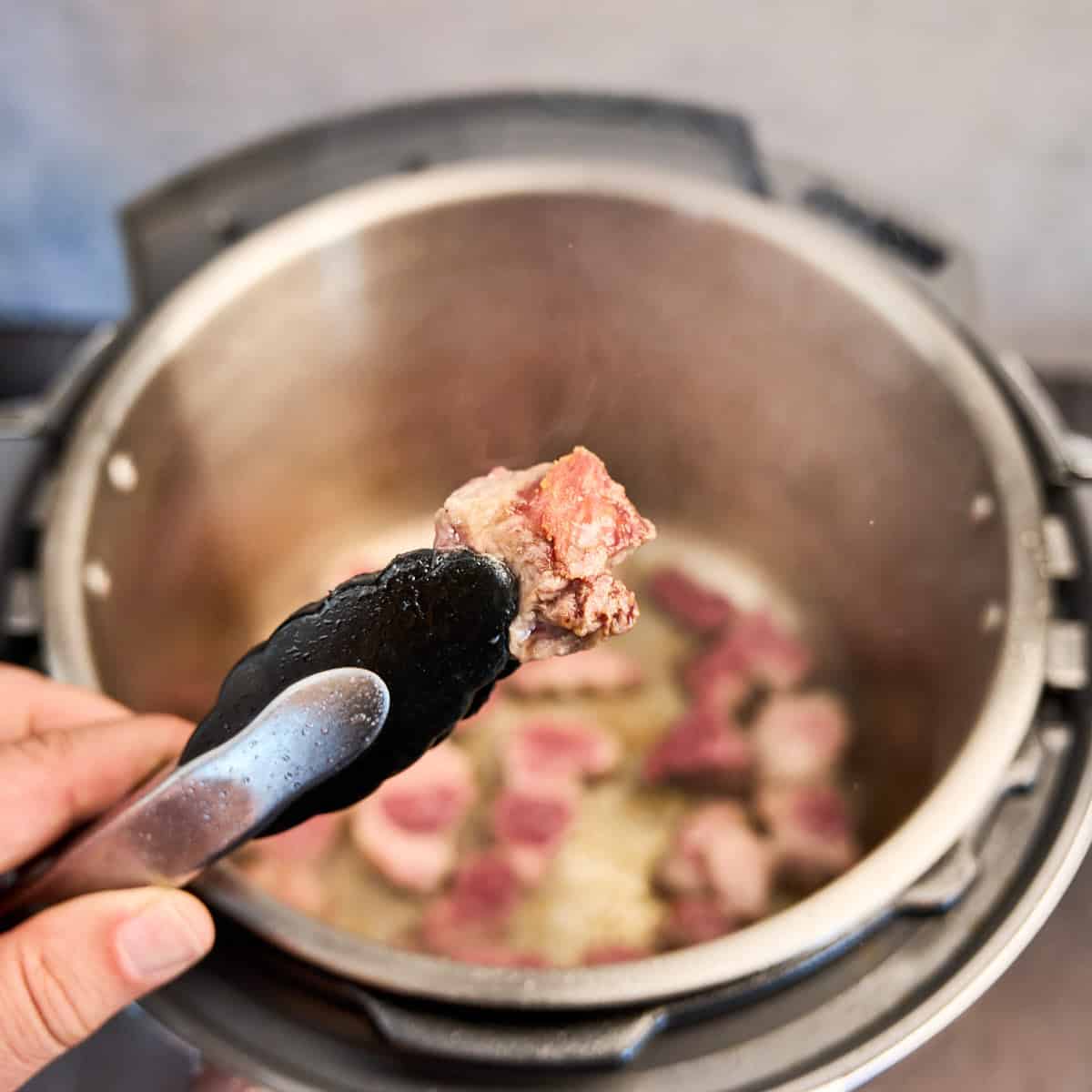 Browned piece of pork shoulder